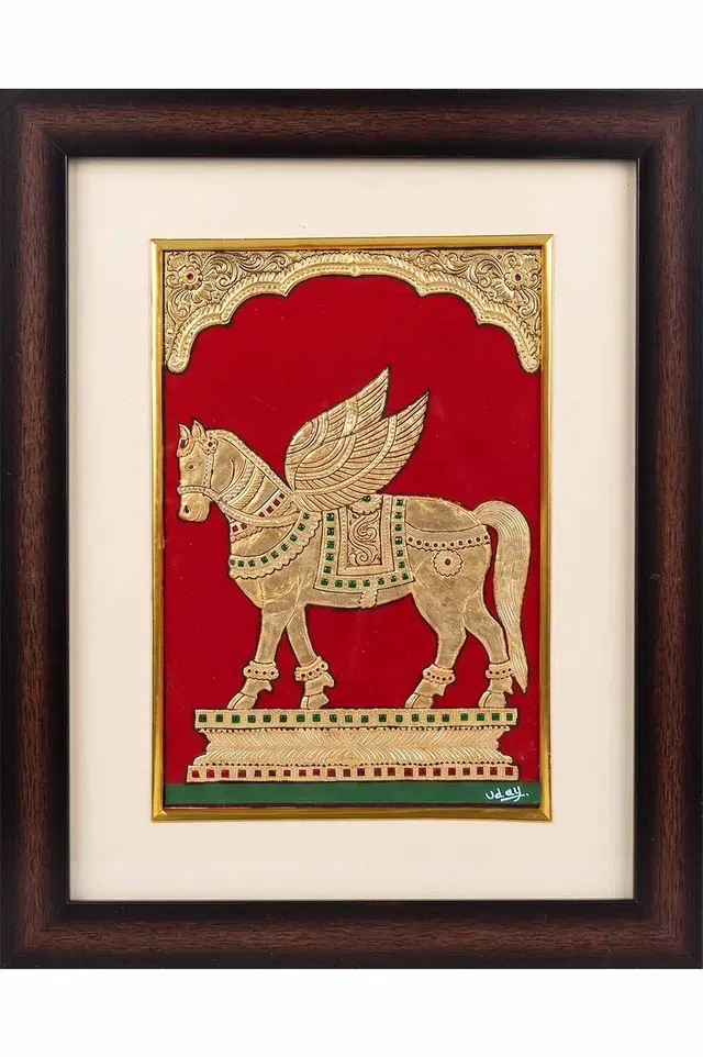 Pegasus Mysore Painting (22KT Gold Leaf) 10x12 Inches