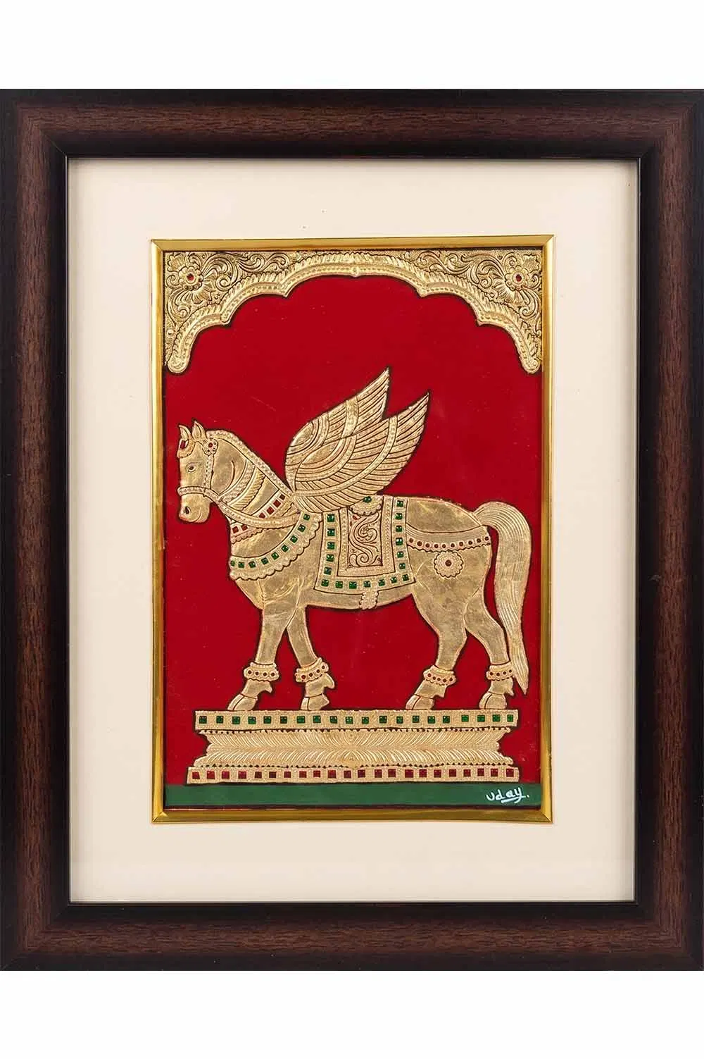 Pegasus Mysore Painting (22KT Gold Leaf) 10x12 Inches