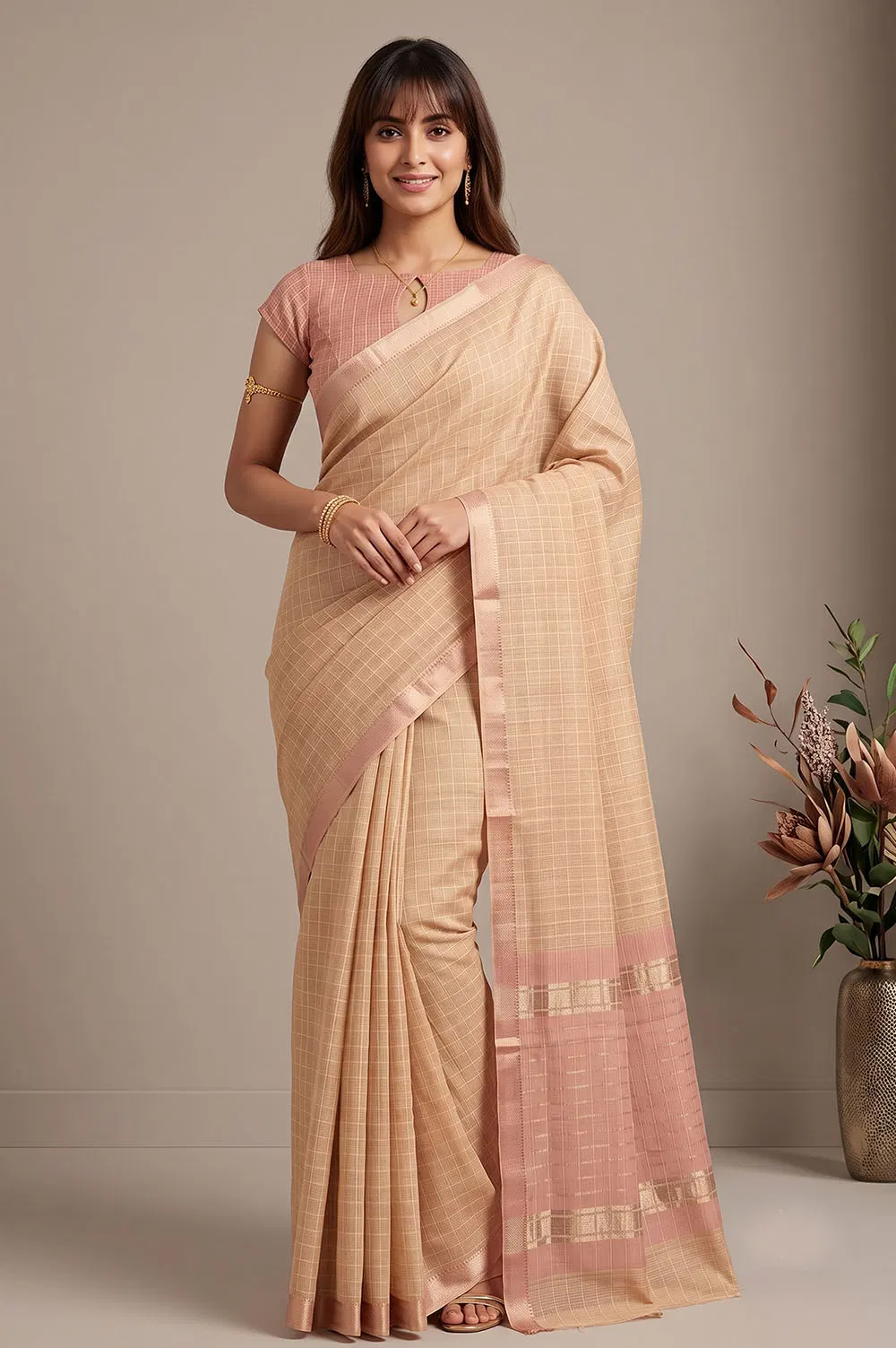 Mangalagiri Handloom Pure Cotton Saree
