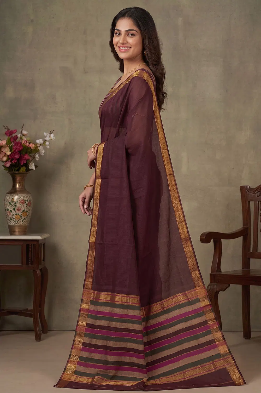 Mangalagiri Handloom Pure Cotton Saree