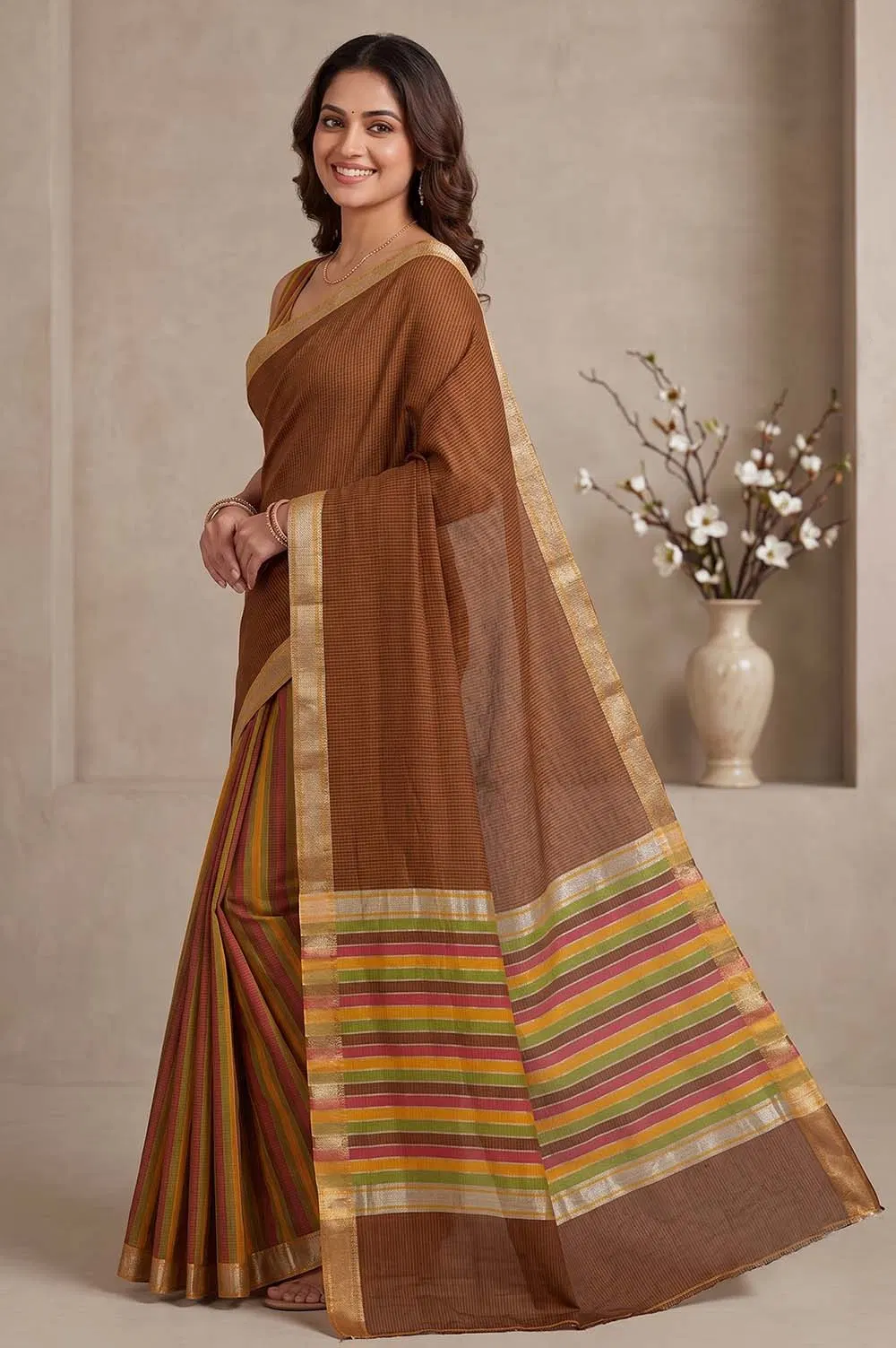 Mangalagiri Handloom Pure Cotton Saree