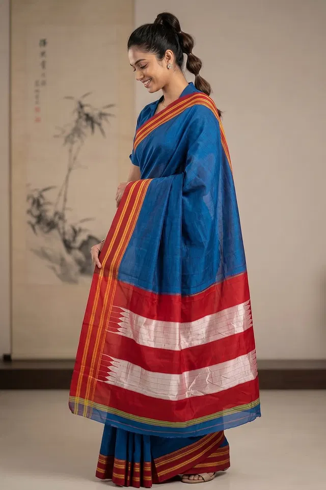 Ilkal Authentic Handloom Cotton-Silk Saree