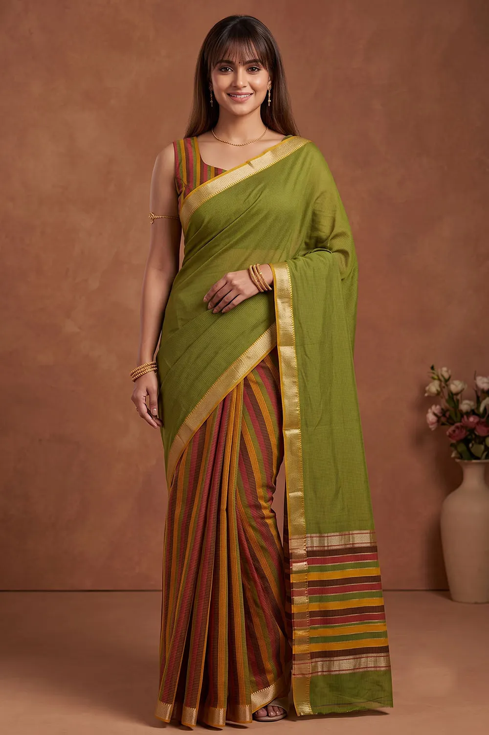 Mangalagiri Handloom Pure Cotton Saree