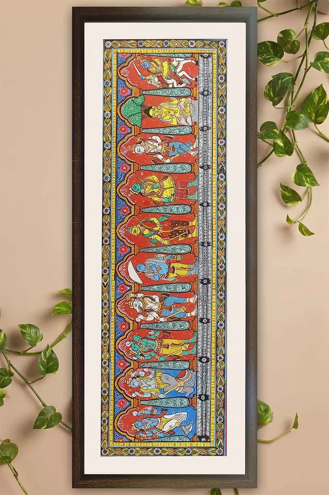 Orissa Pattachitra - Dashavathara (46*18 Inches)