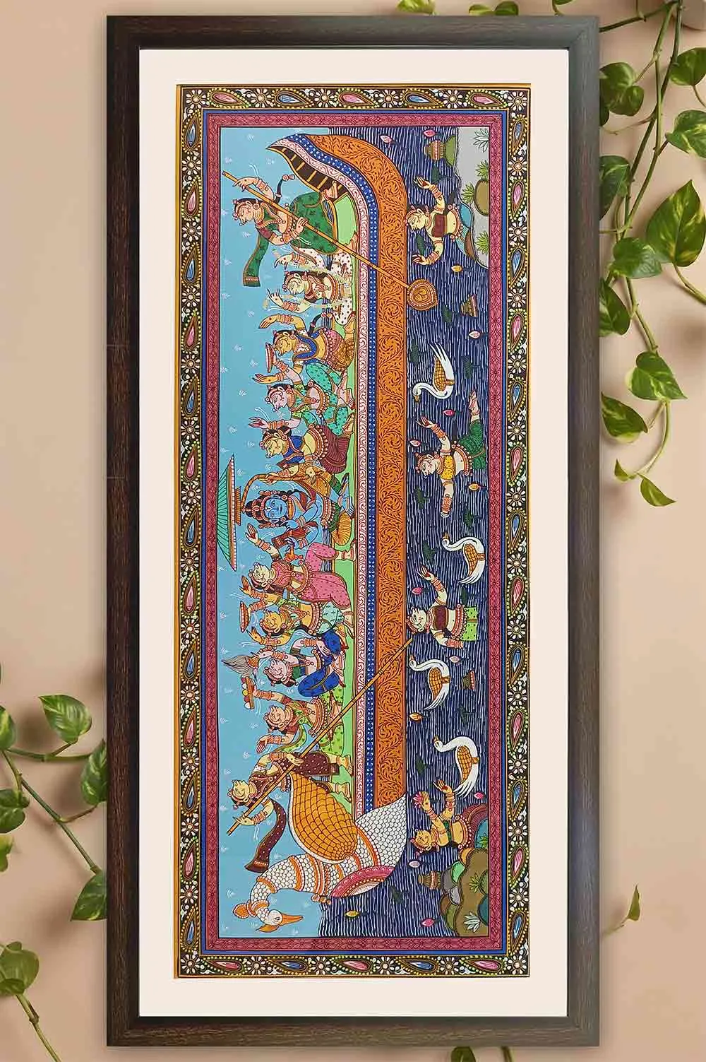Orissa Pattachitra - Radha Krishna Painting (45*21 Inches)