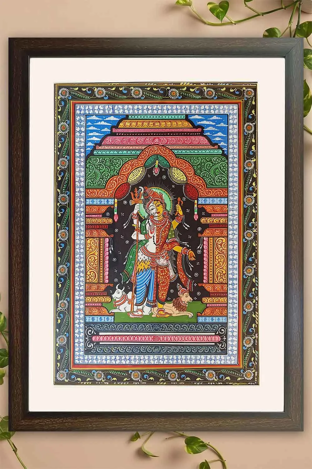 Orissa Pattachitra - Ardhanariswara Painting (18*24 Inches)