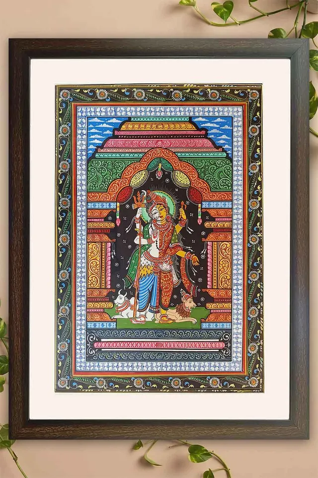 Orissa Pattachitra - Ardhanariswara Painting (18*24 Inches)