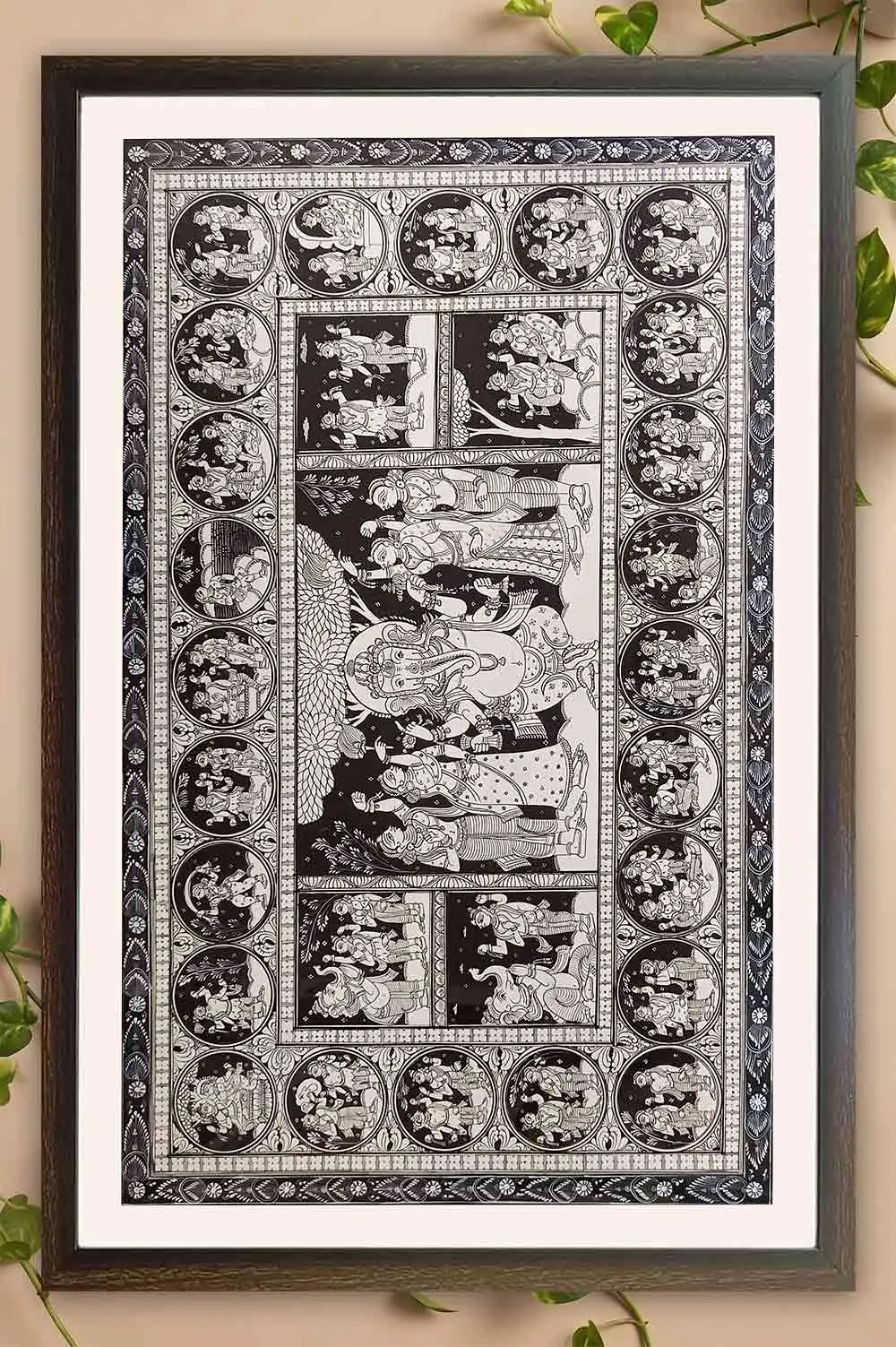 Orissa Pattachitra - Ganesha Story Painting (44*29 Inches)