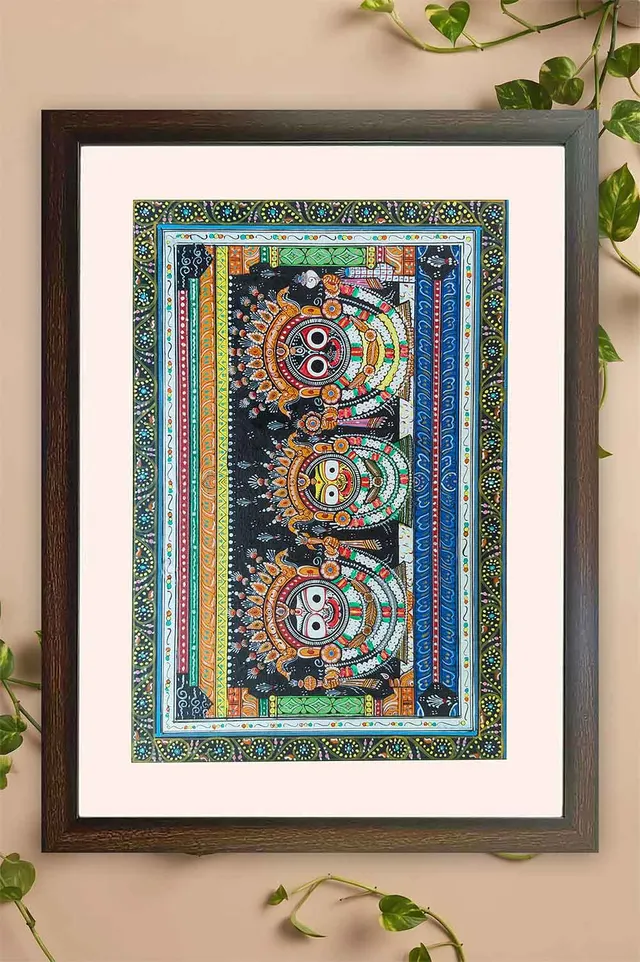 Orissa Pattachitra - Jagannath Subadra Balrama (24*18 Inches)