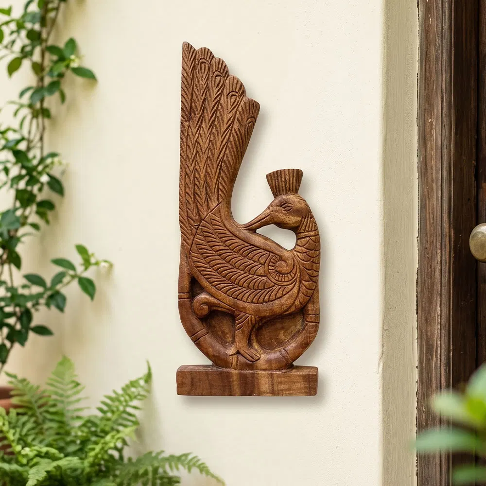 Bastar Wooden Handmade Mor Artwork