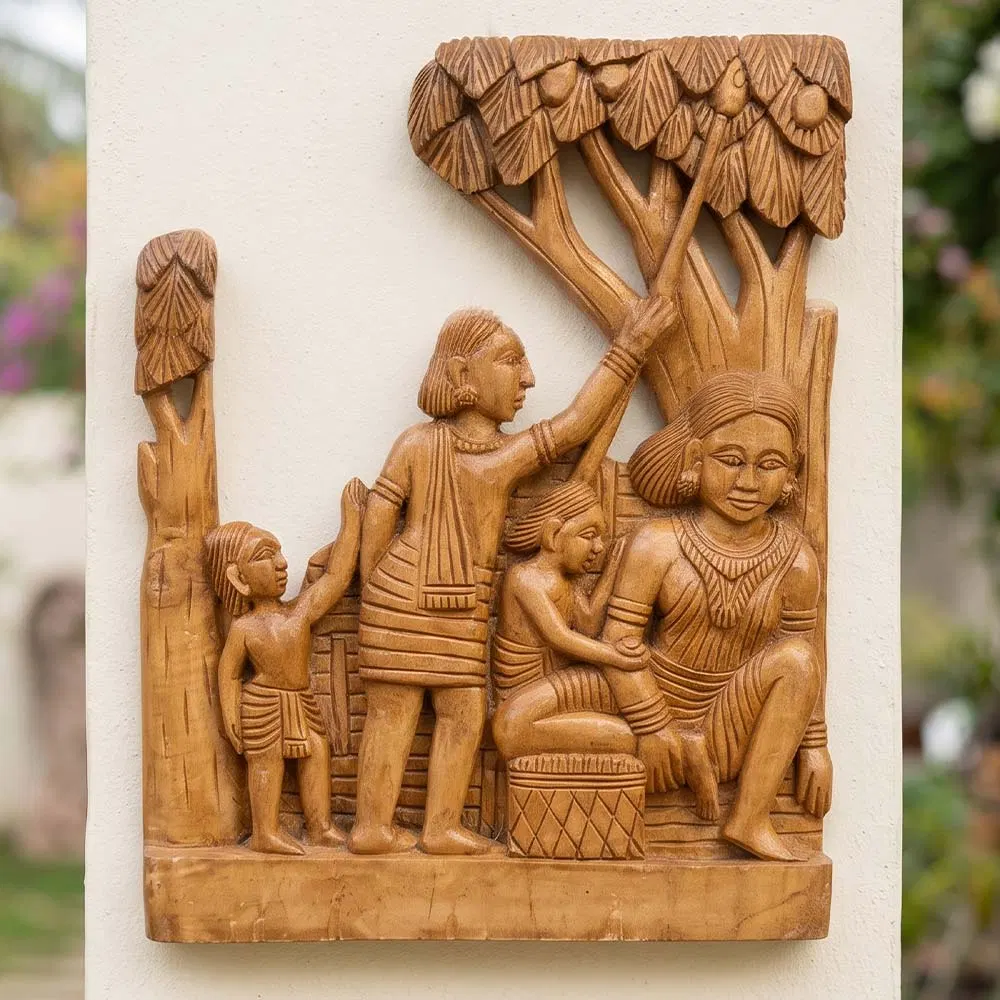 Bastar Wooden Mango Fruit Handmade Artwork