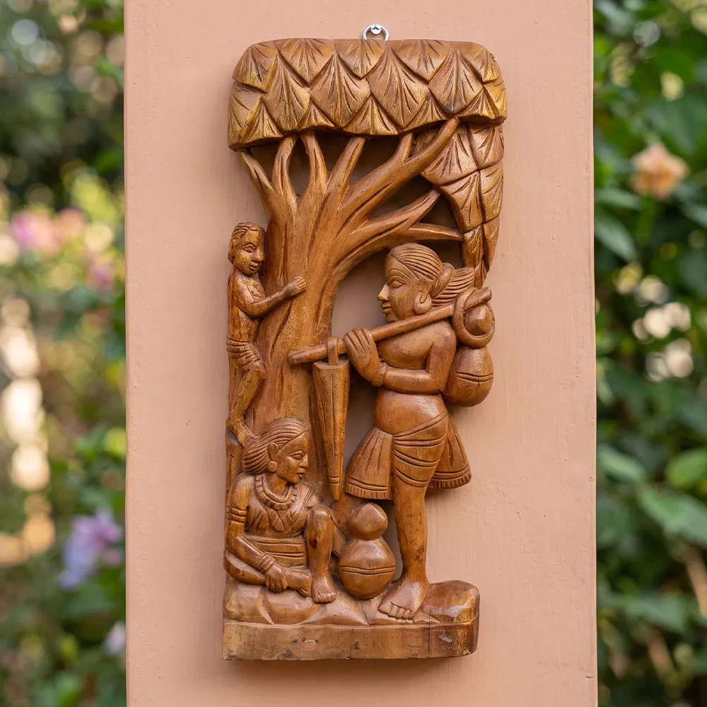Bastar Wooden Handmade Tree Climbing Artwork