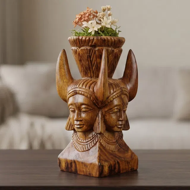 Bastar Wooden Handmade Madiya Head Artwork