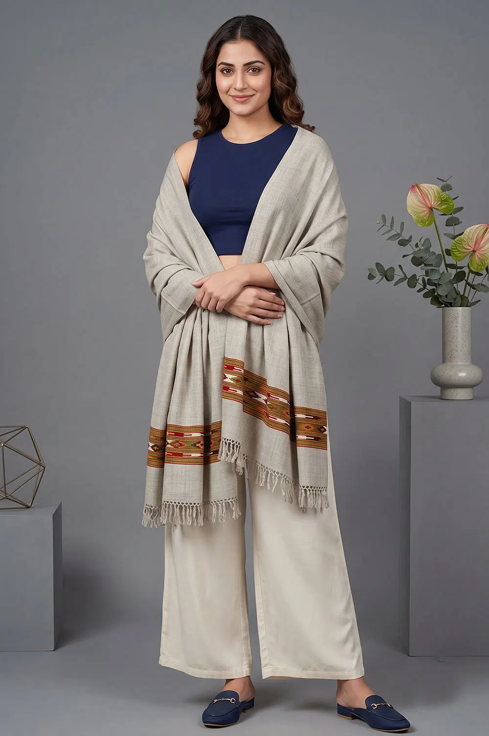 Kullu Pure Wool Handloom Shawl