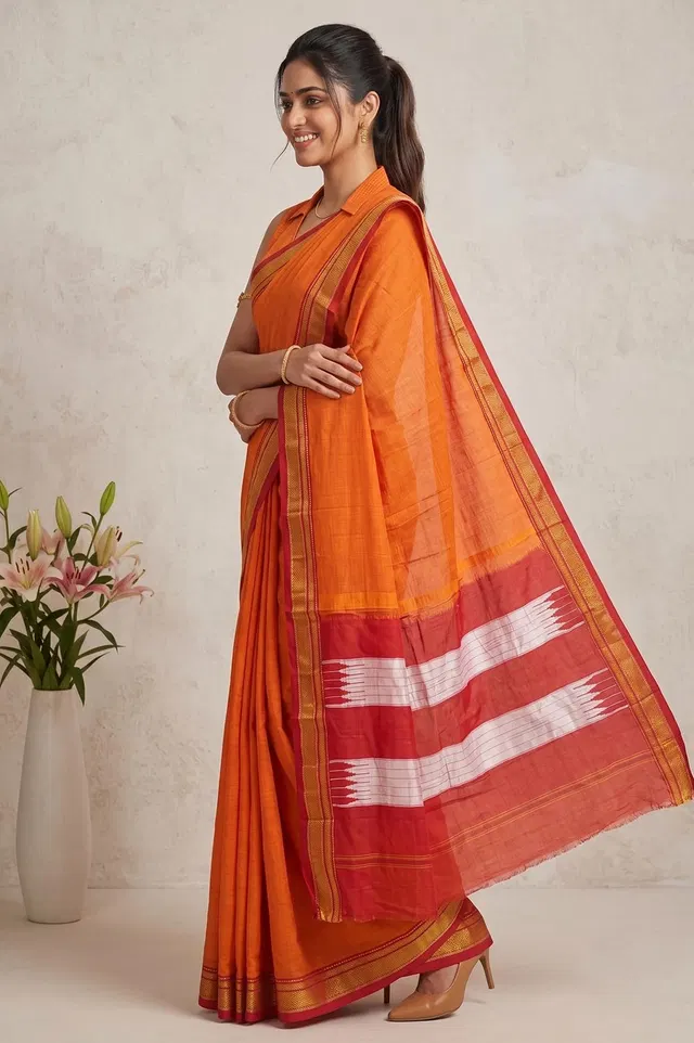 Ilkal Authentic Handloom Cotton-Silk Saree