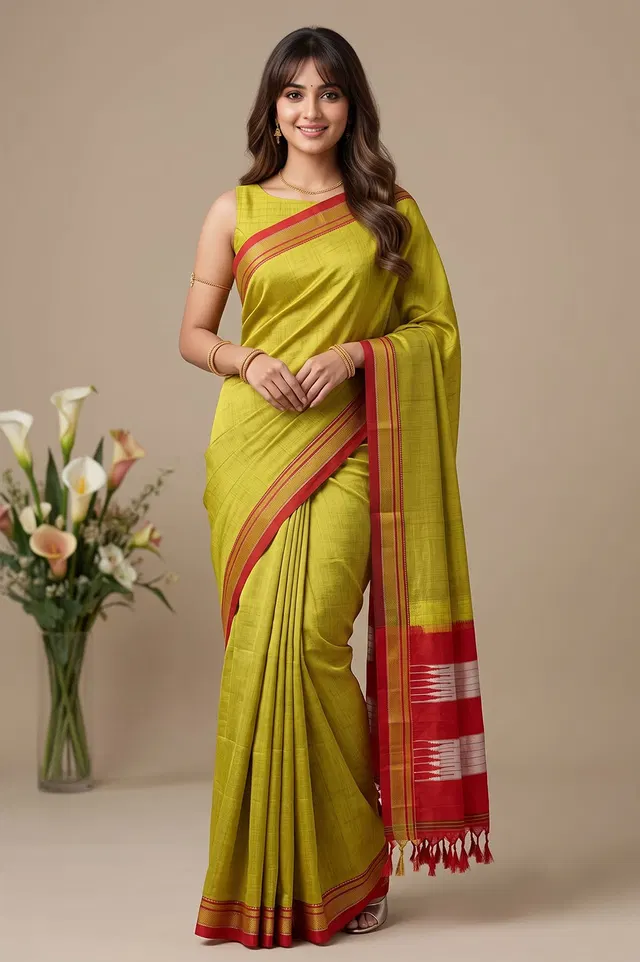Ilkal Authentic Handloom Cotton-Silk Saree
