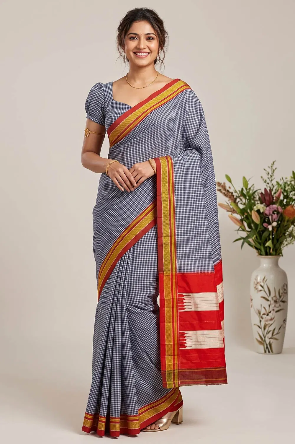 Ilkal Authentic Handloom Cotton-Silk Saree