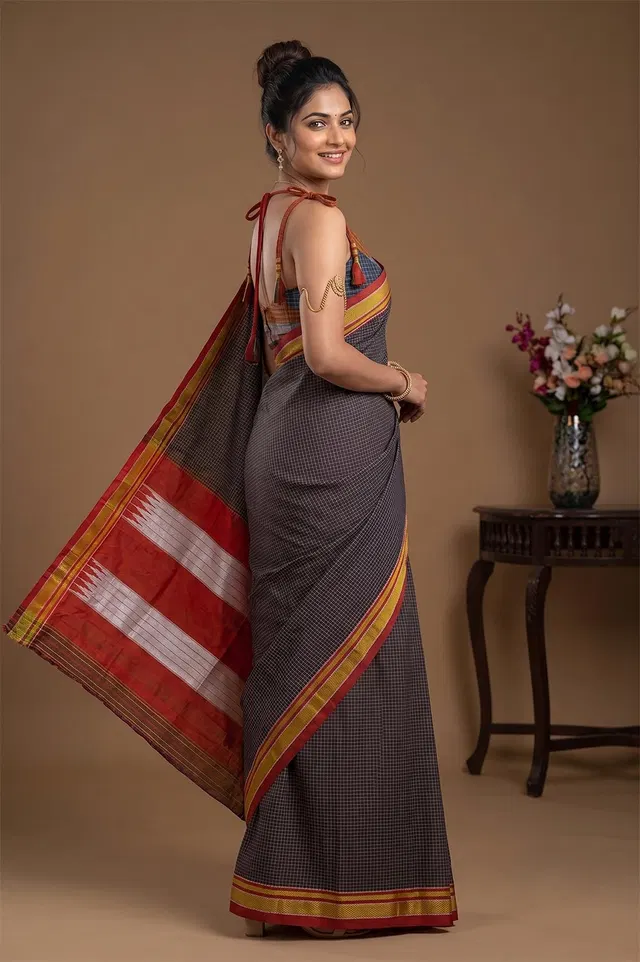Ilkal Authentic Handloom Cotton-Silk Saree