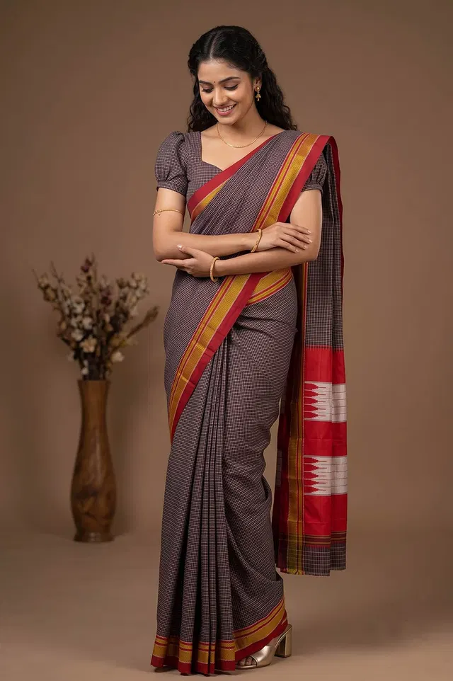 Ilkal Authentic Handloom Cotton-Silk Saree