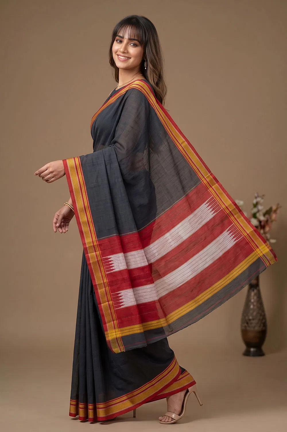 Ilkal Authentic Handloom Cotton-Silk Saree