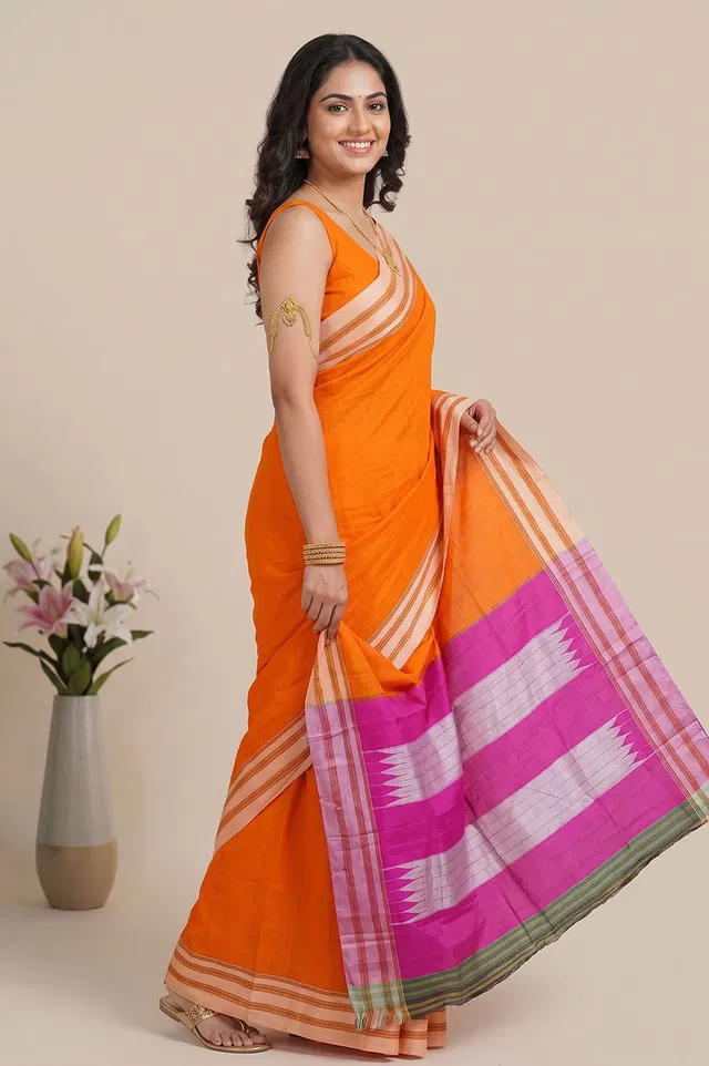 Ilkal Authentic Handloom Cotton-Silk Saree