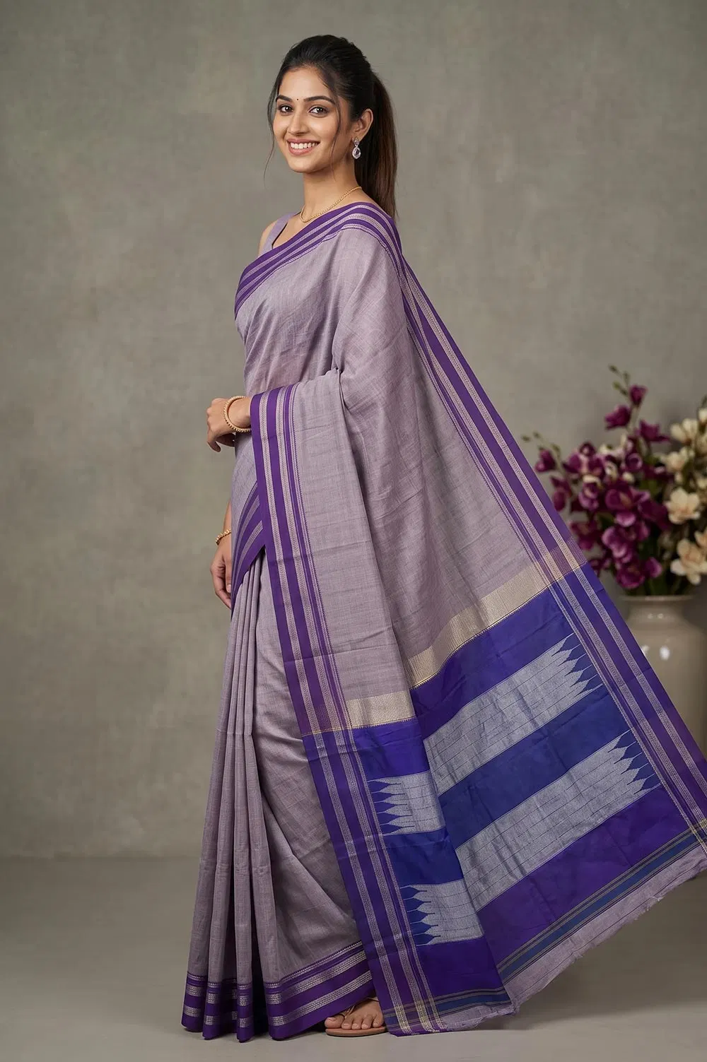 Ilkal Authentic Handloom Cotton-Silk Saree