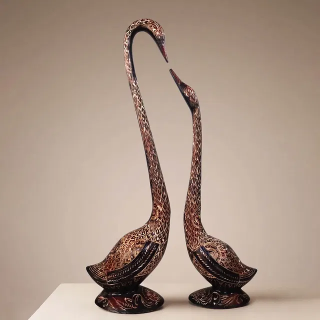 Moradabad Brass Craft Swan Pair (20 Inches) (2.4-2.5 Kg)