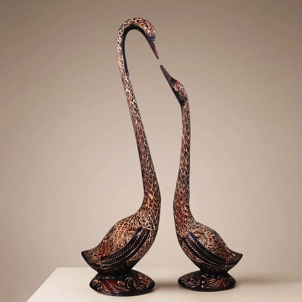 Moradabad Brass Craft Swan Pair (20 Inches) (2.4-2.5 Kg)