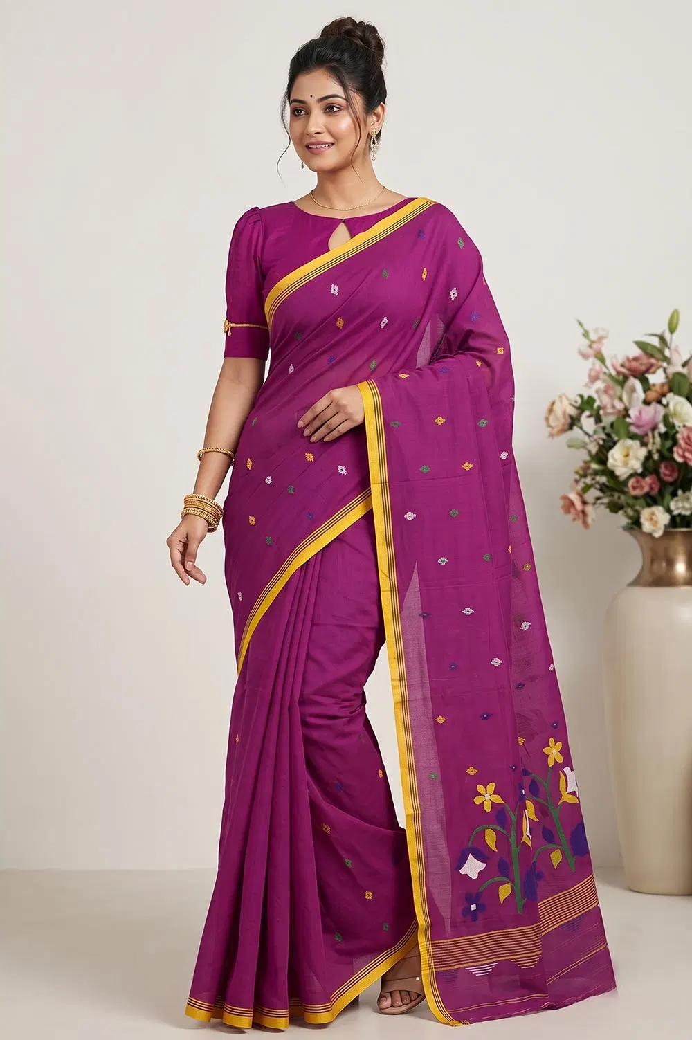 Jamdani Handloom Cotton Saree
