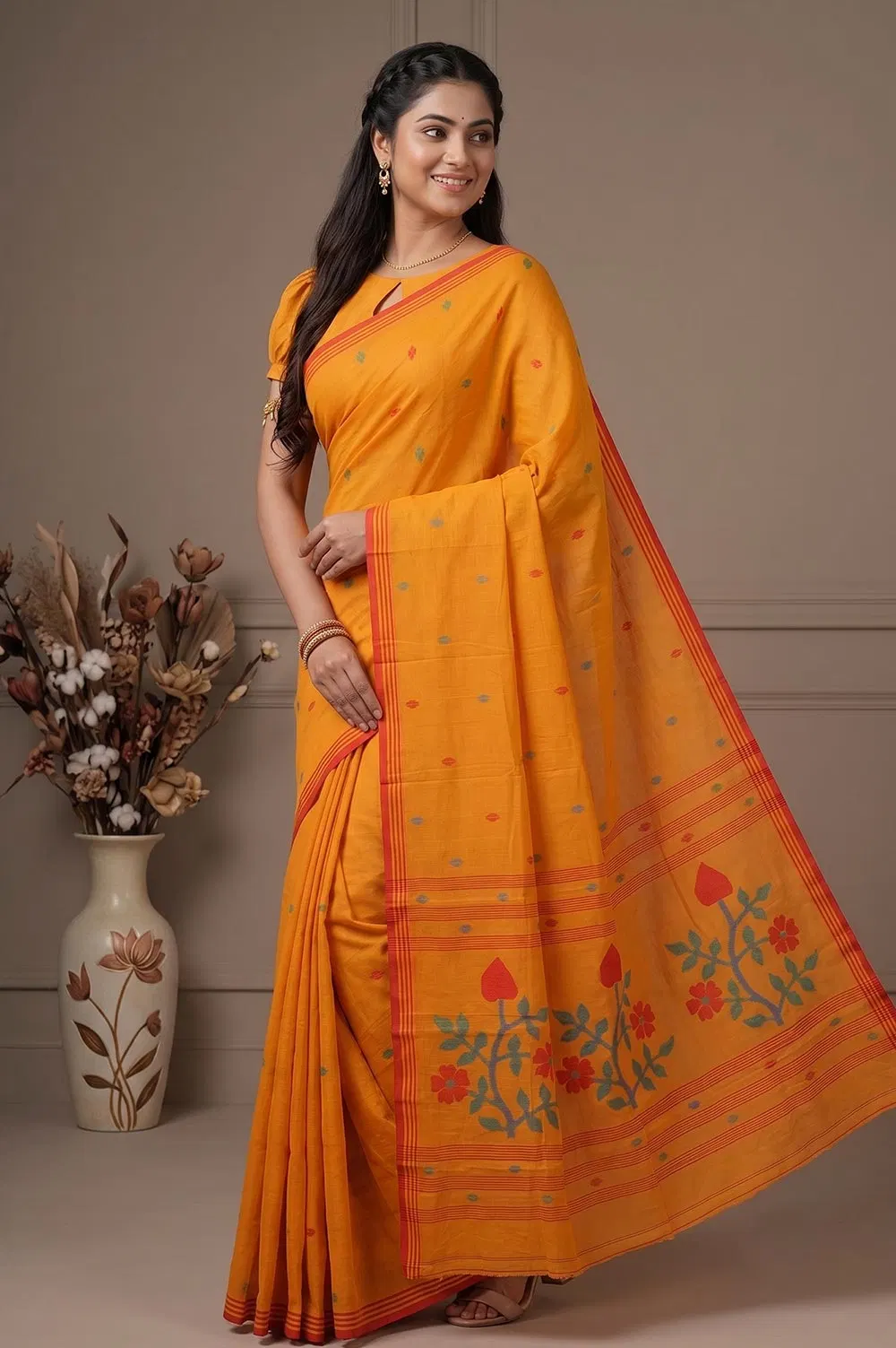 Jamdani Handloom Cotton Saree