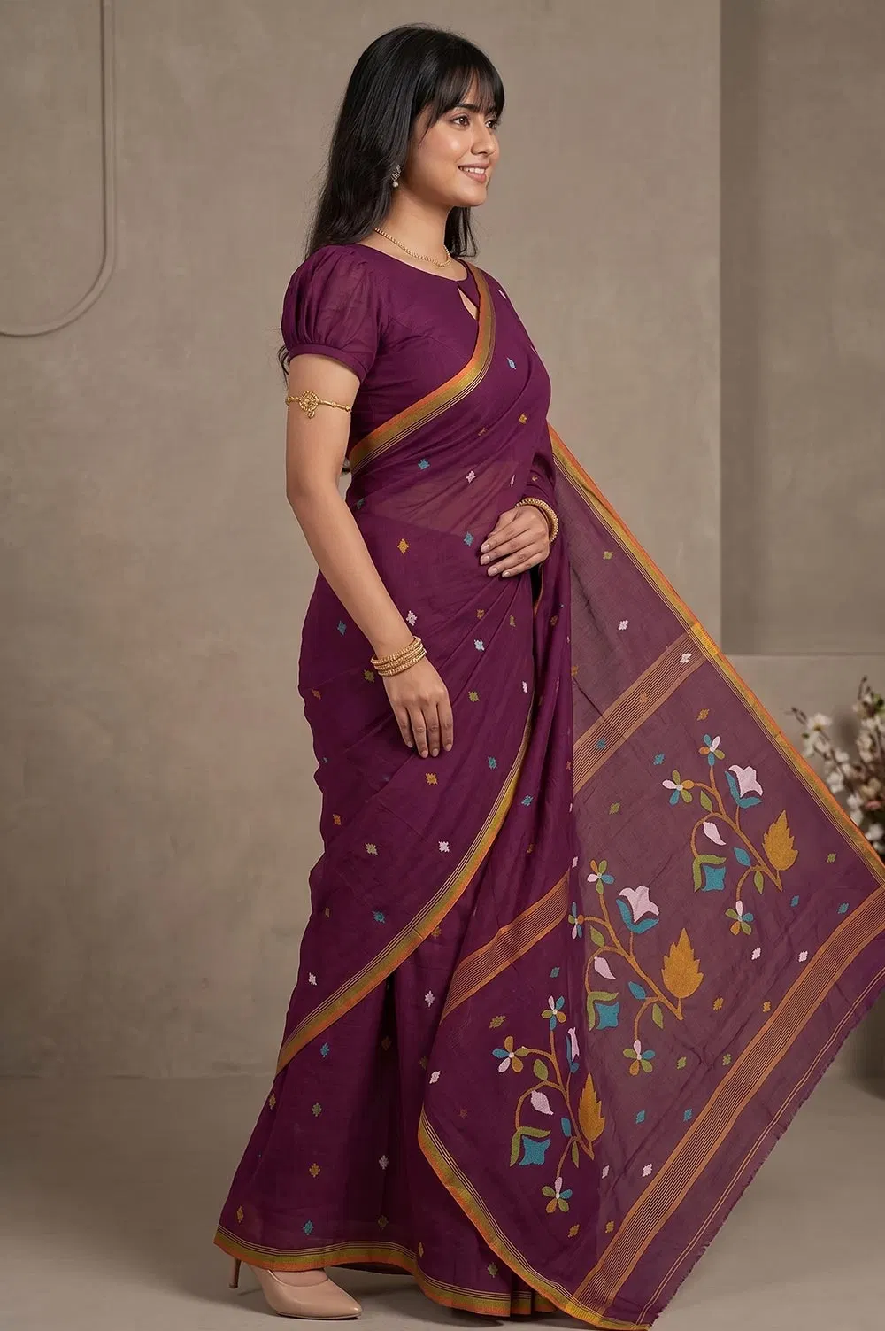 Jamdani Handloom Cotton Saree