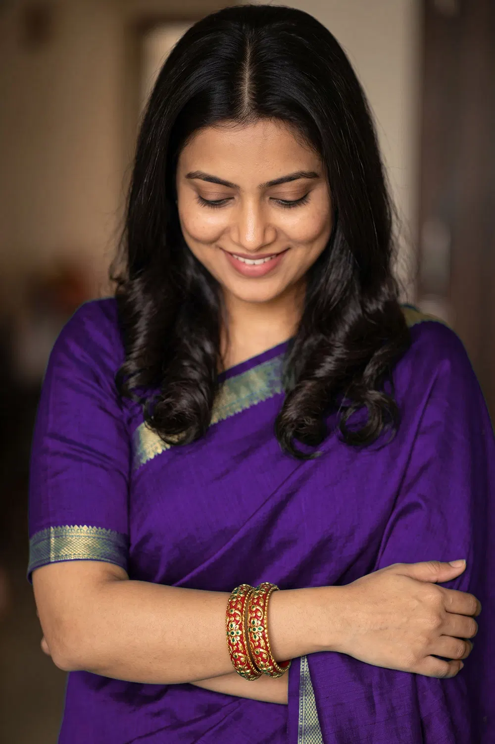 Bikaner Usta Kala Bangle Pair (Dia 2.6, width 0.6) Inches