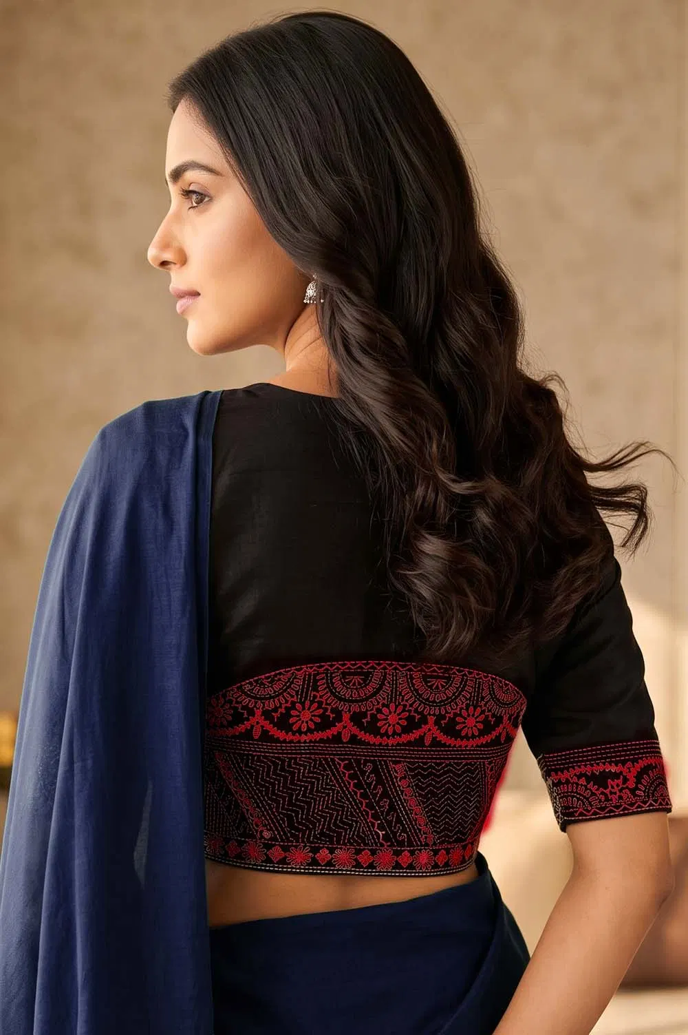 Nakshi Kantha Cotton Blouse (Intricate Hand Embroidery) 1 Mtr