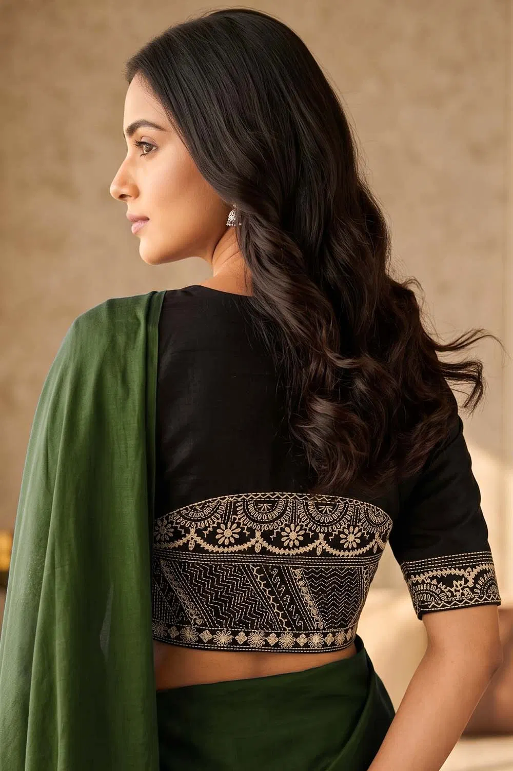 Nakshi Kantha Cotton Blouse (Intricate Hand Embroidery) 1 Mtr