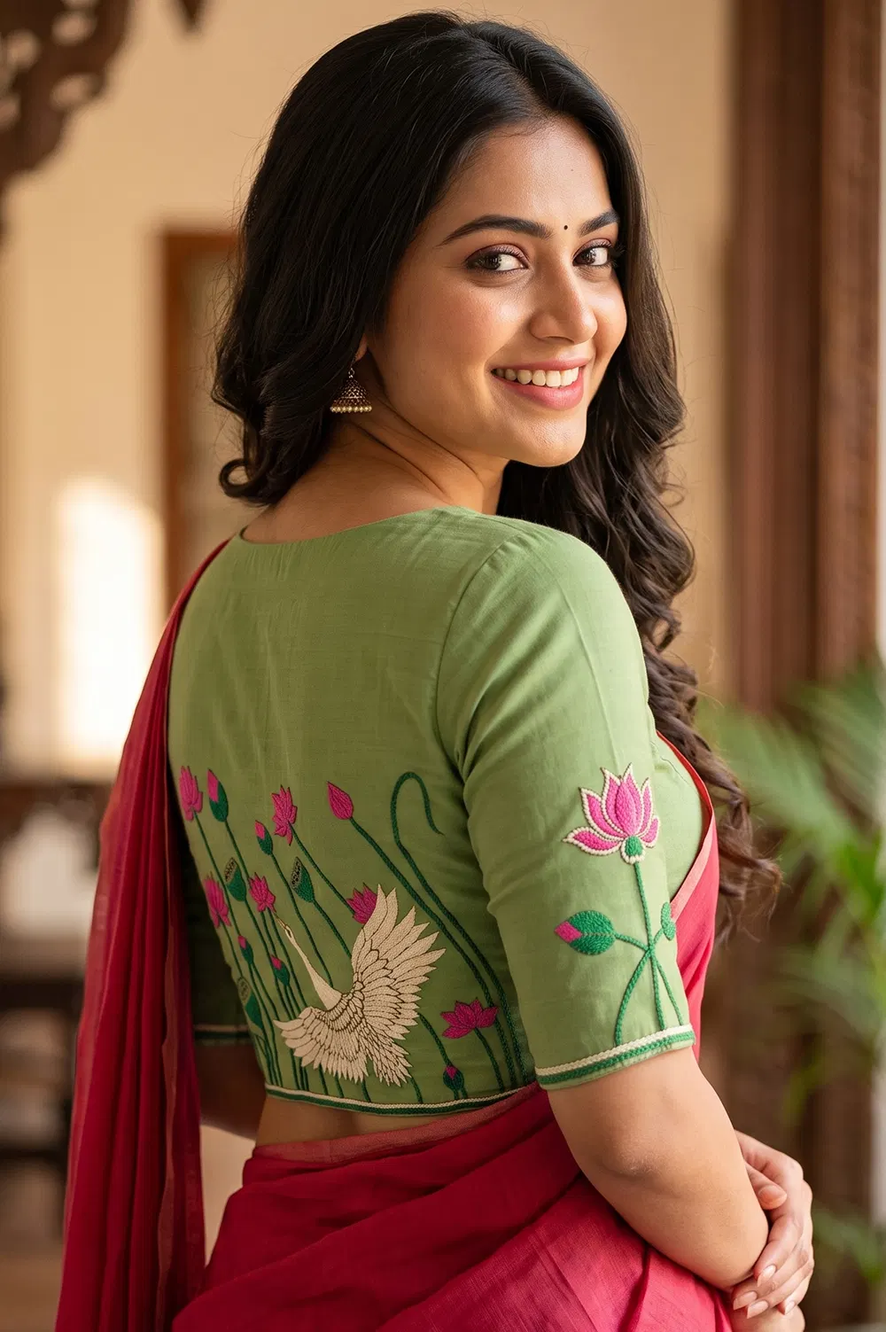 Nakshi Kantha Cotton Blouse (Intricate Hand Embroidery) 1 Mtr