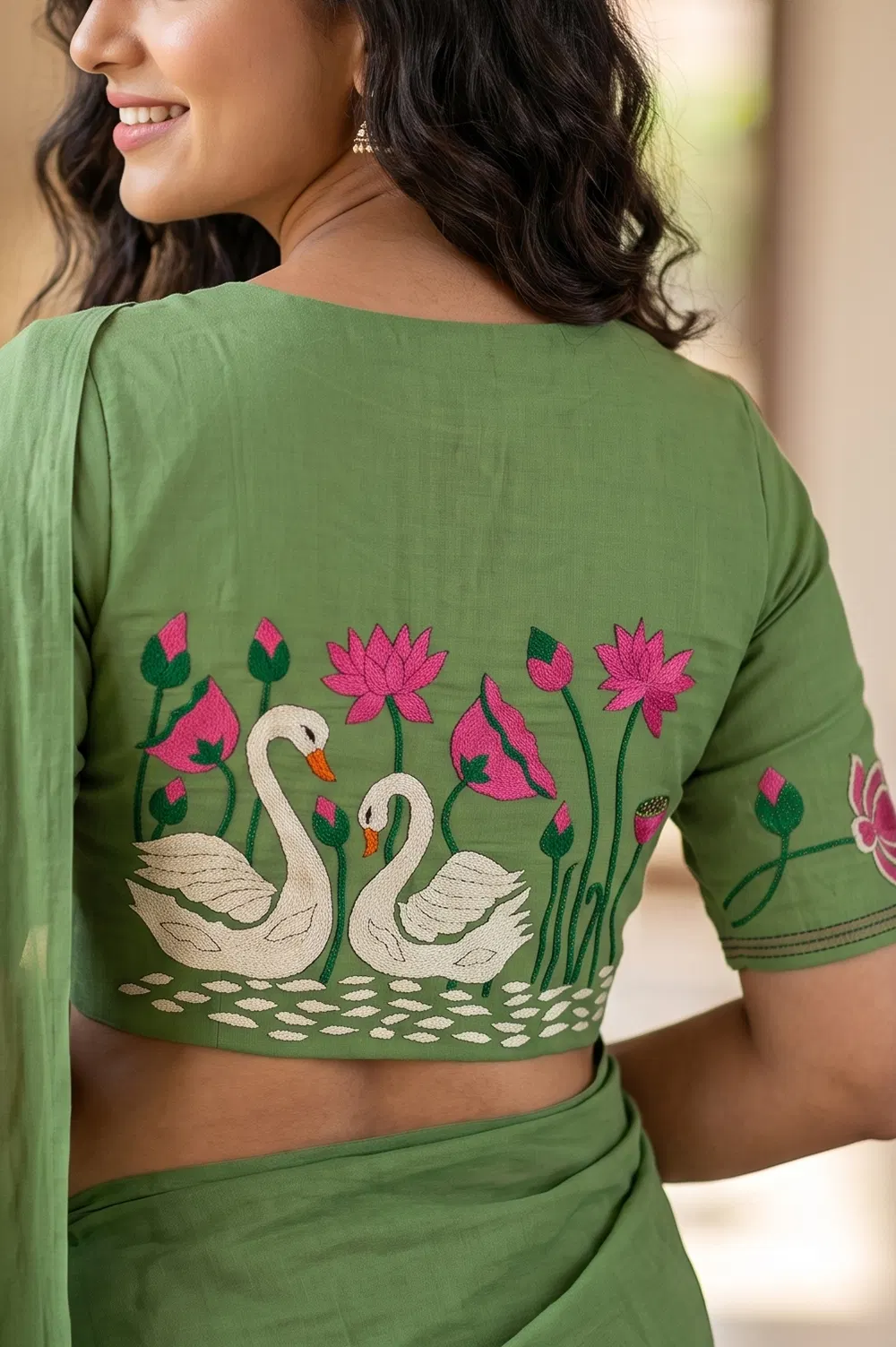 Nakshi Kantha Cotton Blouse (Intricate Hand Embroidery) 1 Mtr