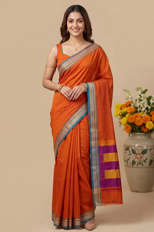 Ilkal Handloom Cotton-Silk Saree