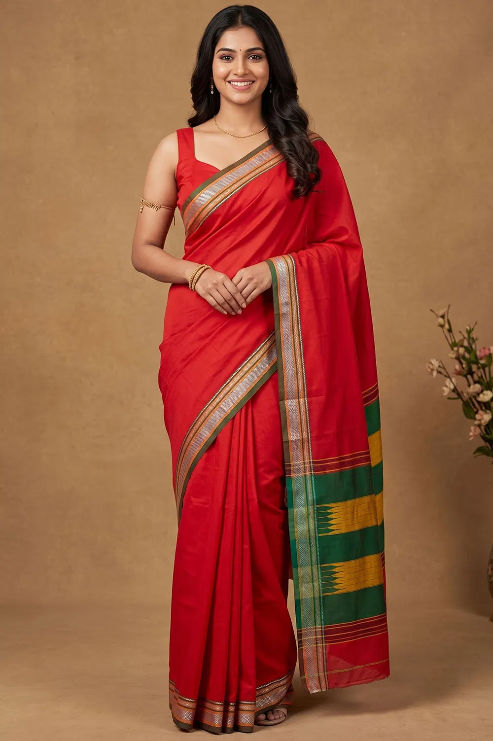 Ilkal Handloom Cotton-Silk Saree
