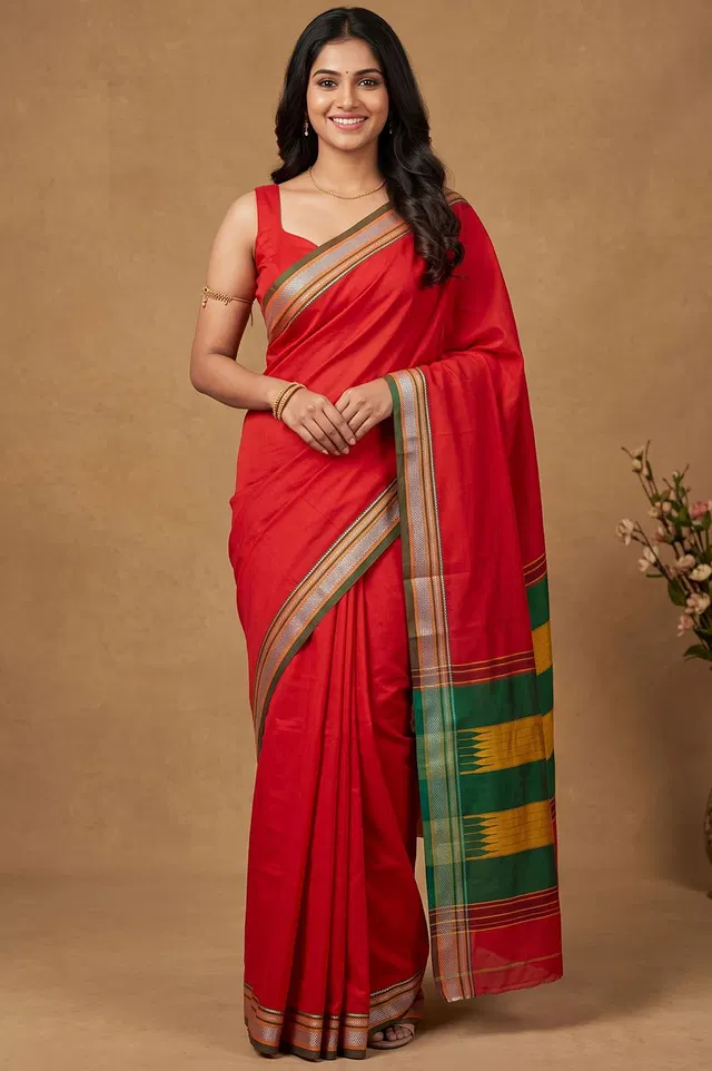 Ilkal Handloom Cotton-Silk Saree