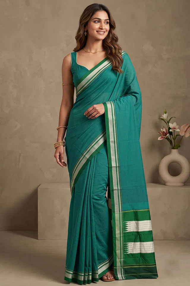 Ilkal Handloom Cotton-Silk Saree