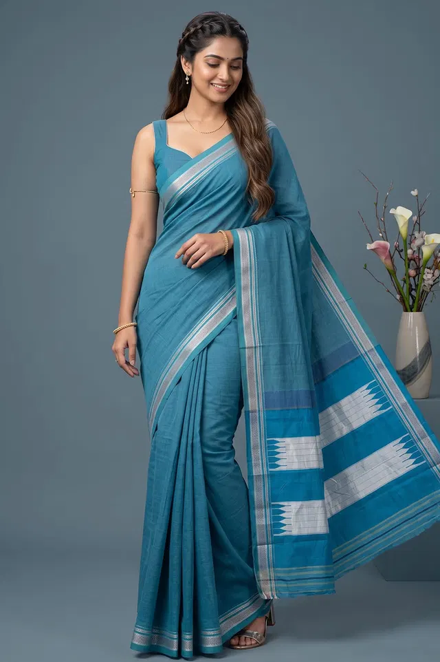 Ilkal Handloom Cotton-Silk Saree