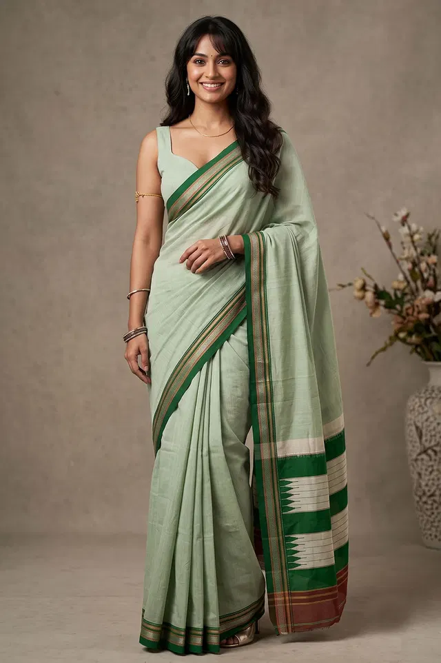 Ilkal Handloom Cotton-Silk Saree