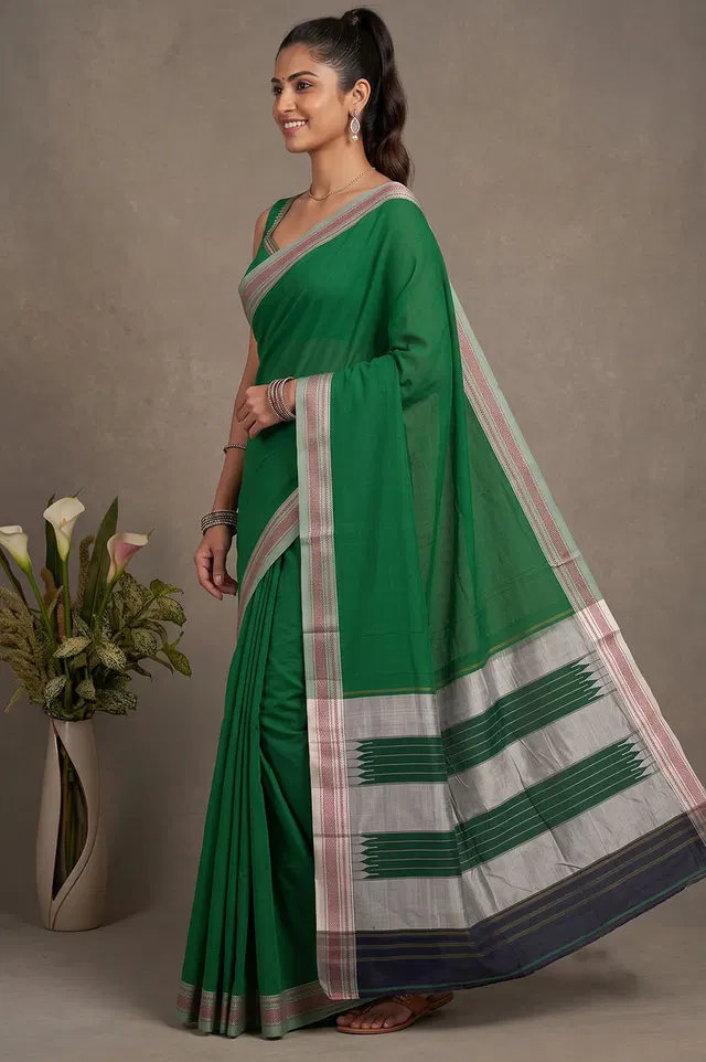 Ilkal Handloom Cotton-Silk Saree