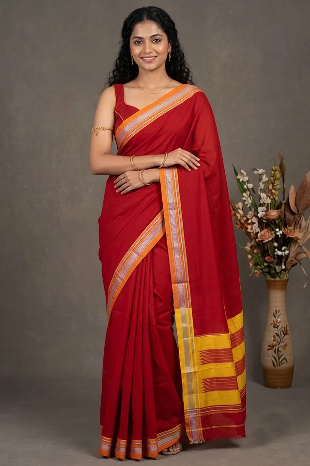 Ilkal Handloom Cotton-Silk Saree