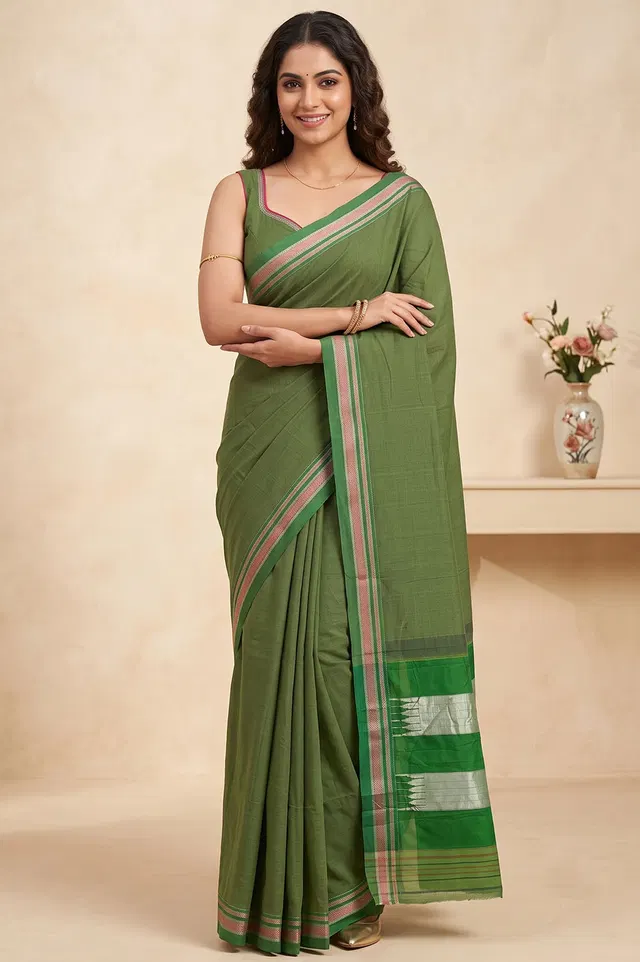 Ilkal Handloom Cotton-Silk Saree