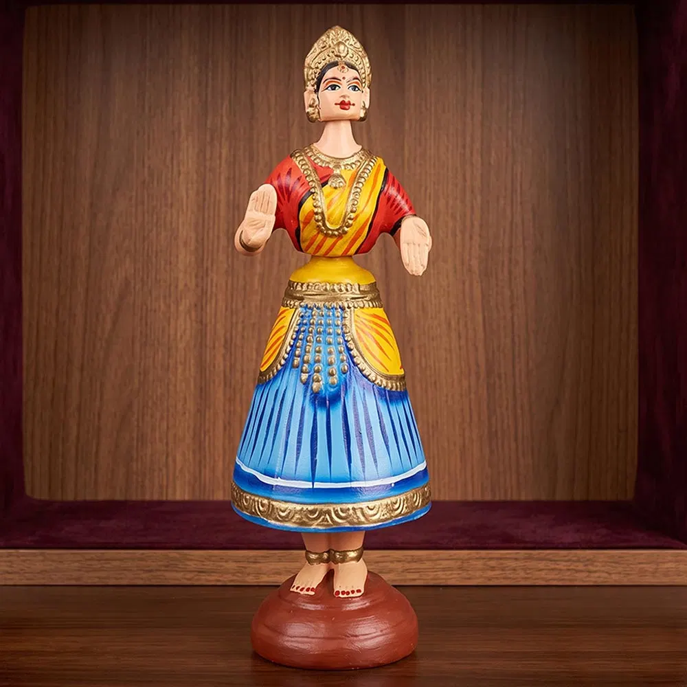 Thirukannur Papier Mache - Dancing Doll Putta Bomma (1 Ft)