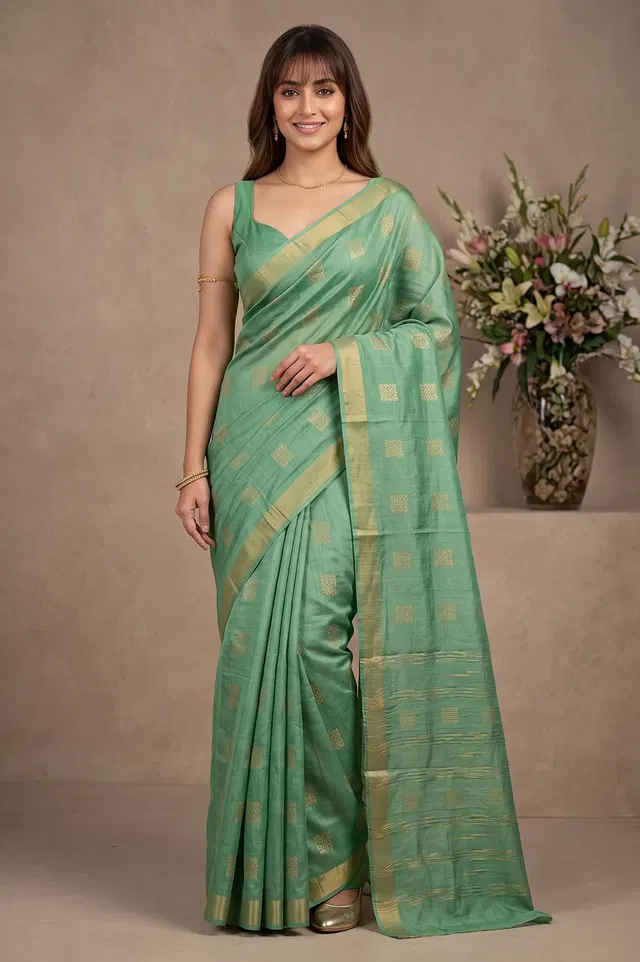 Kosa/Champa - Pure Raw Tussar Handloom Silk Saree