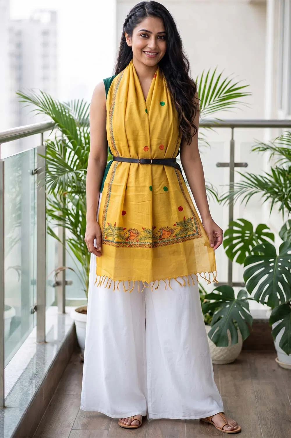 Madhubani Hand Painted Dupatta