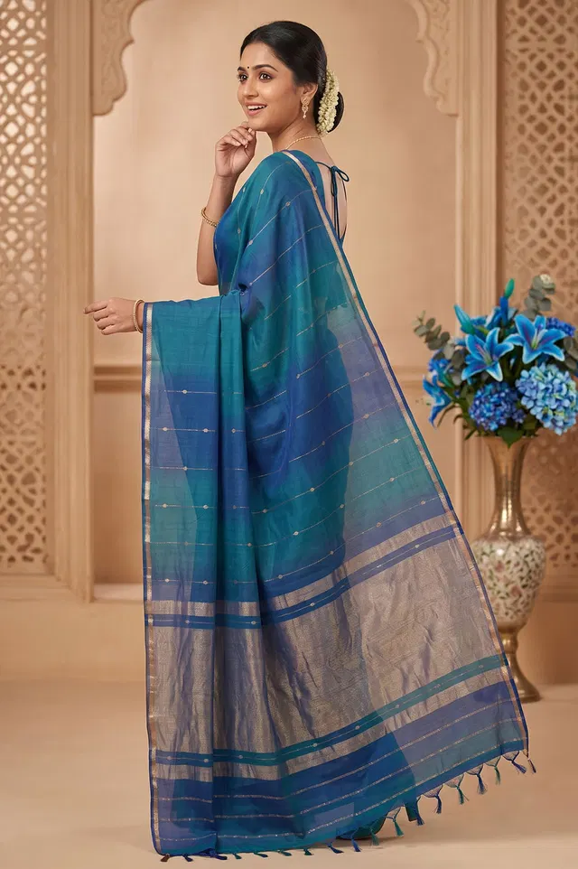 Maheshwar Handloom Cotton-Silk Saree