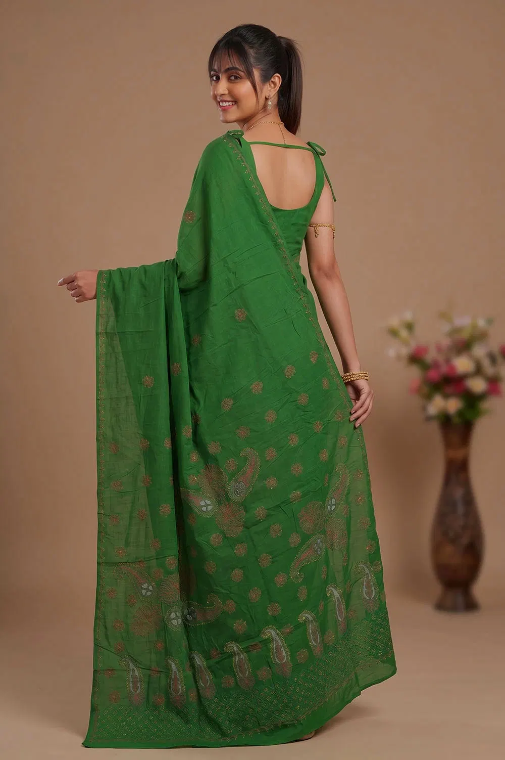 Lucknow Chikankari Hand Embroidered Saree